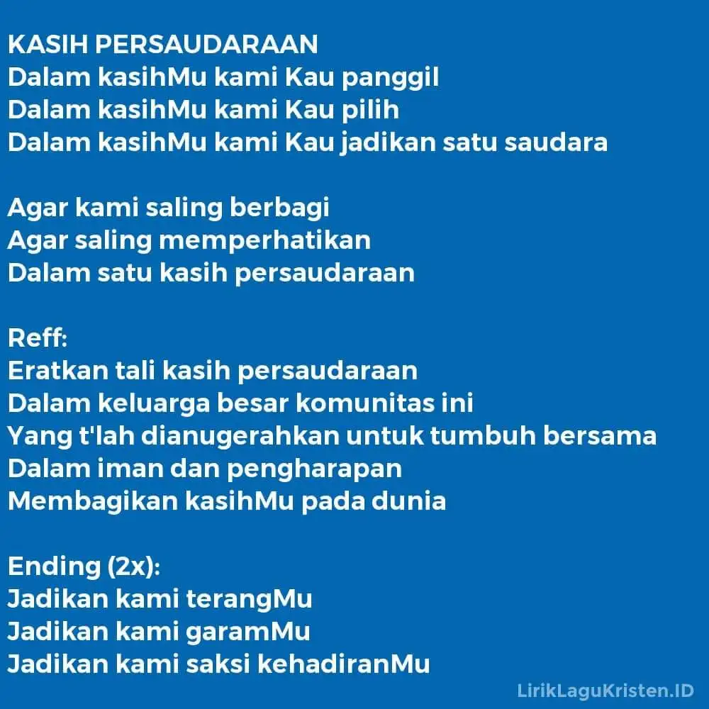 KASIH PERSAUDARAAN