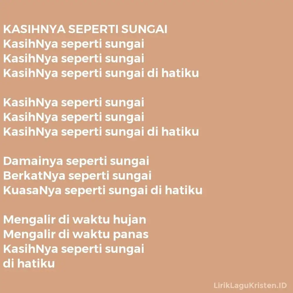 KASIHNYA SEPERTI SUNGAI