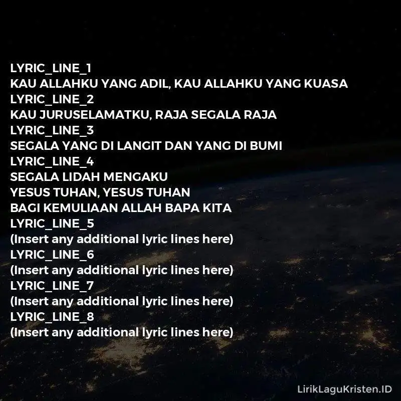 Kau Allahku Yang Adil