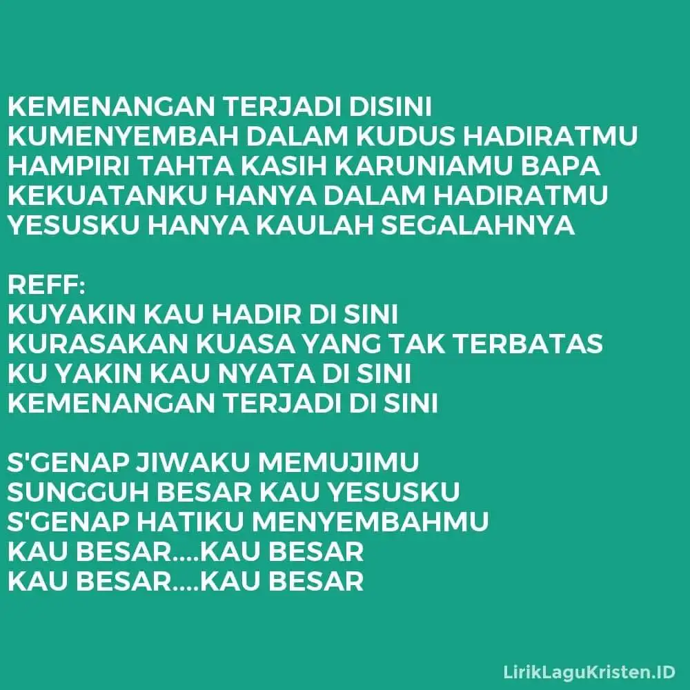 KEMENANGAN TERJADI DISINI