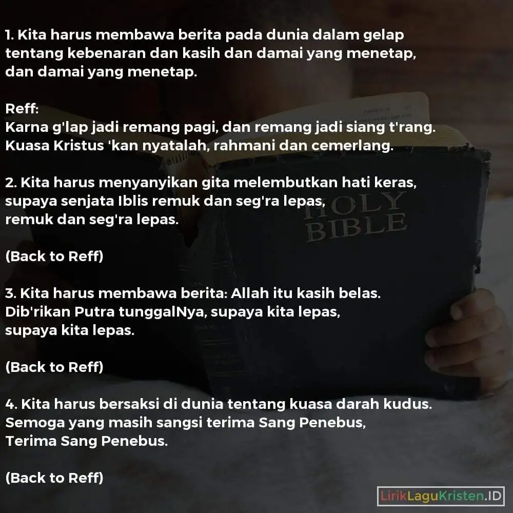 Kita Harus Membawa Berita