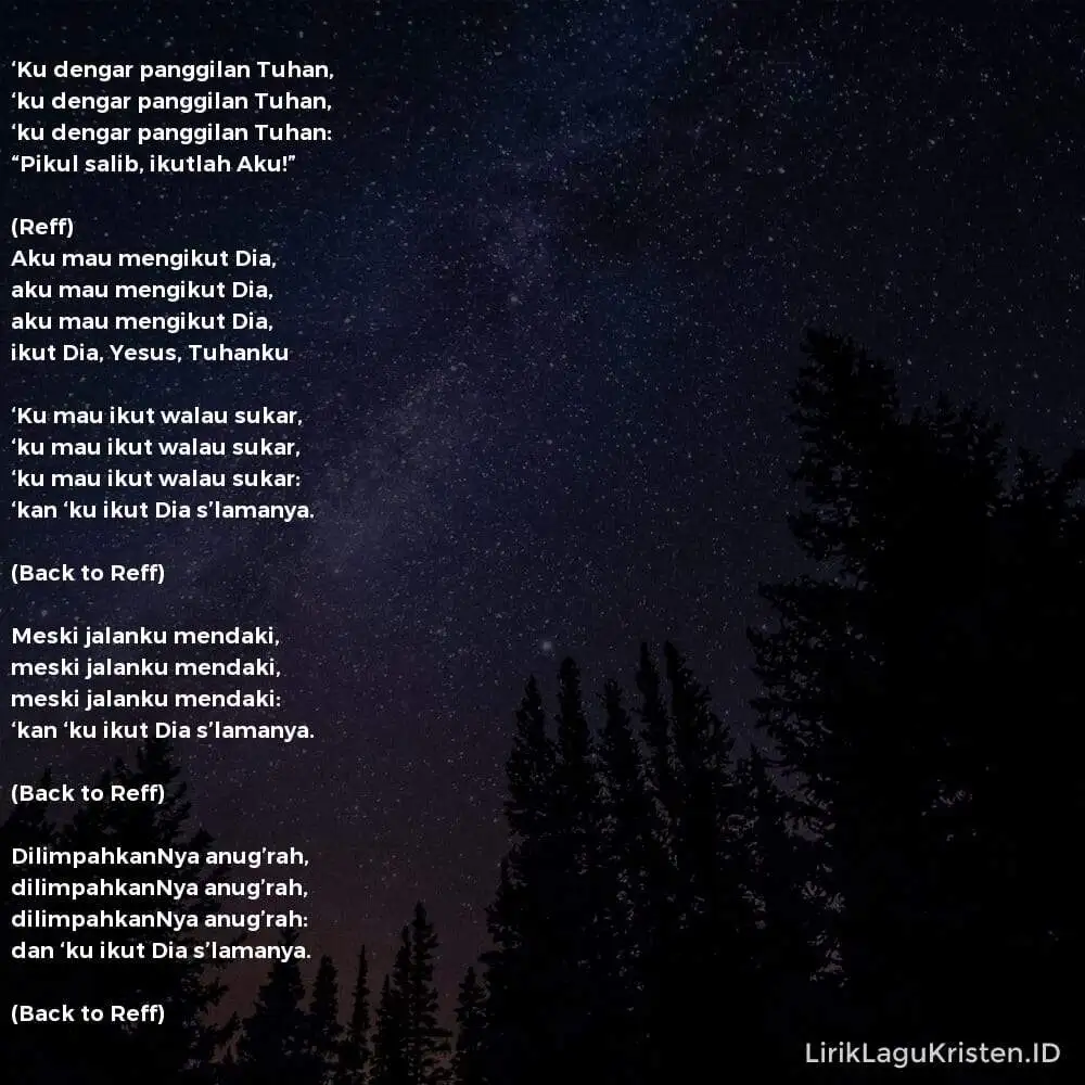 ‘Ku Dengar Panggilan Tuhan