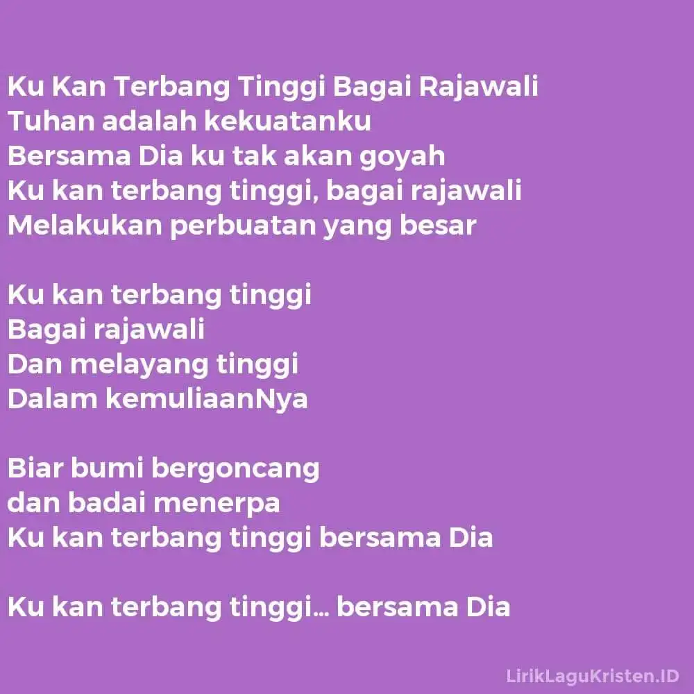 Ku Kan Terbang Tinggi Bagai Rajawali