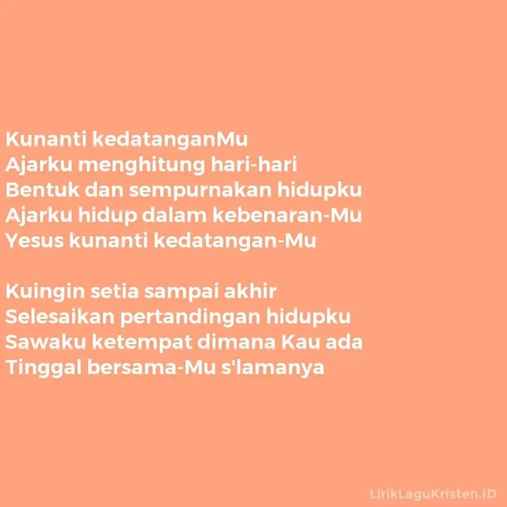 Kunanti kedatanganMu