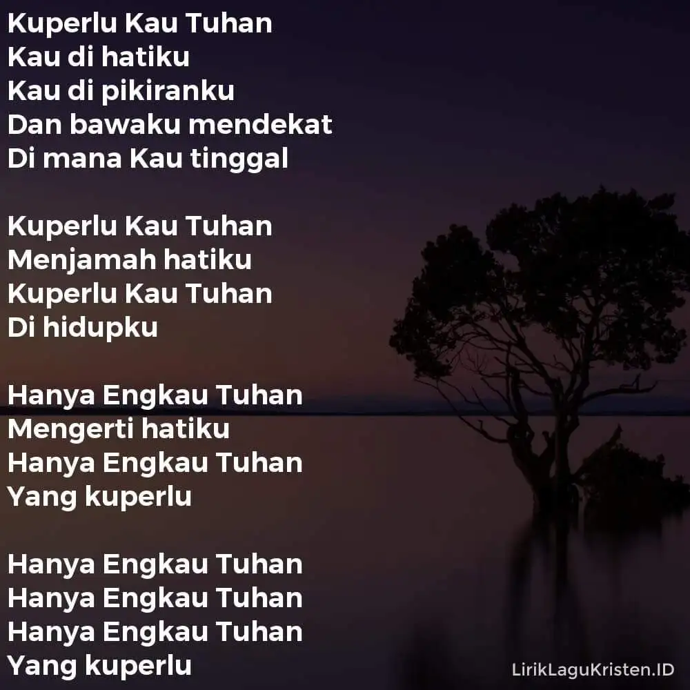 Kuperlu Kau Tuhan