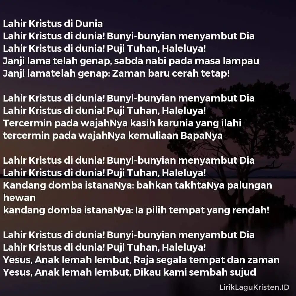 Lahir Kristus di Dunia