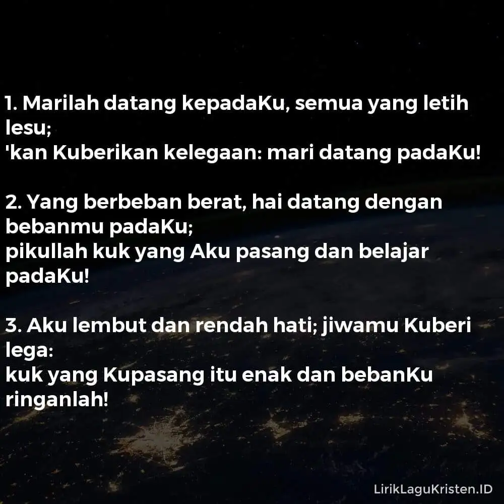 Marilah Datang KepadaKu