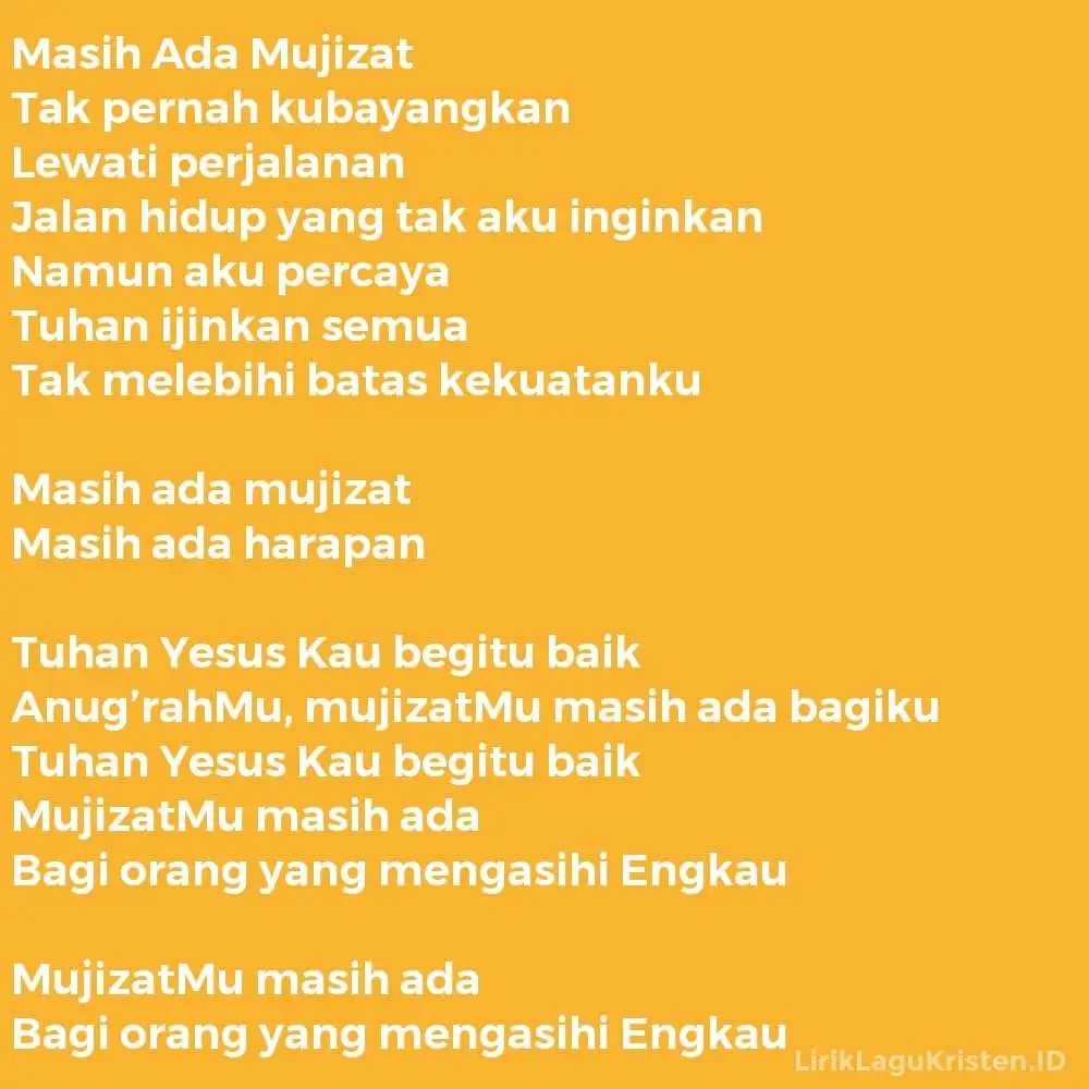 Masih Ada Mujizat