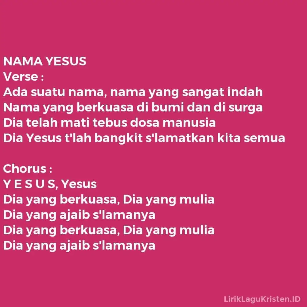 NAMA YESUS