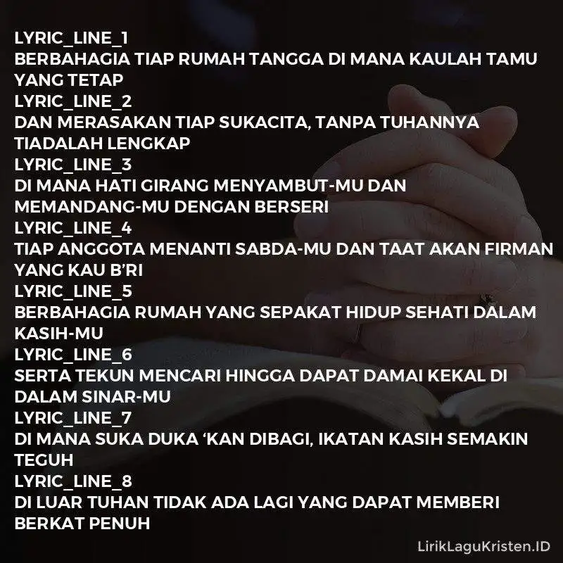 Pernikahan – Berbahagia Tiap Rumah Tangga