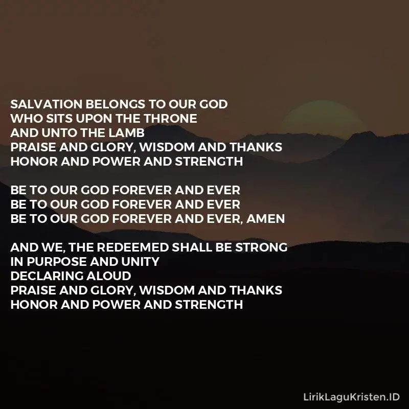 Salvation Belongs To Our God