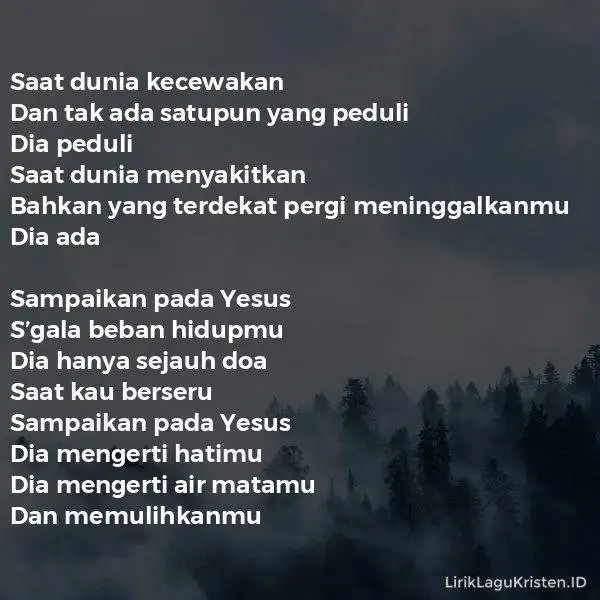 Sampaikan Pada Yesus