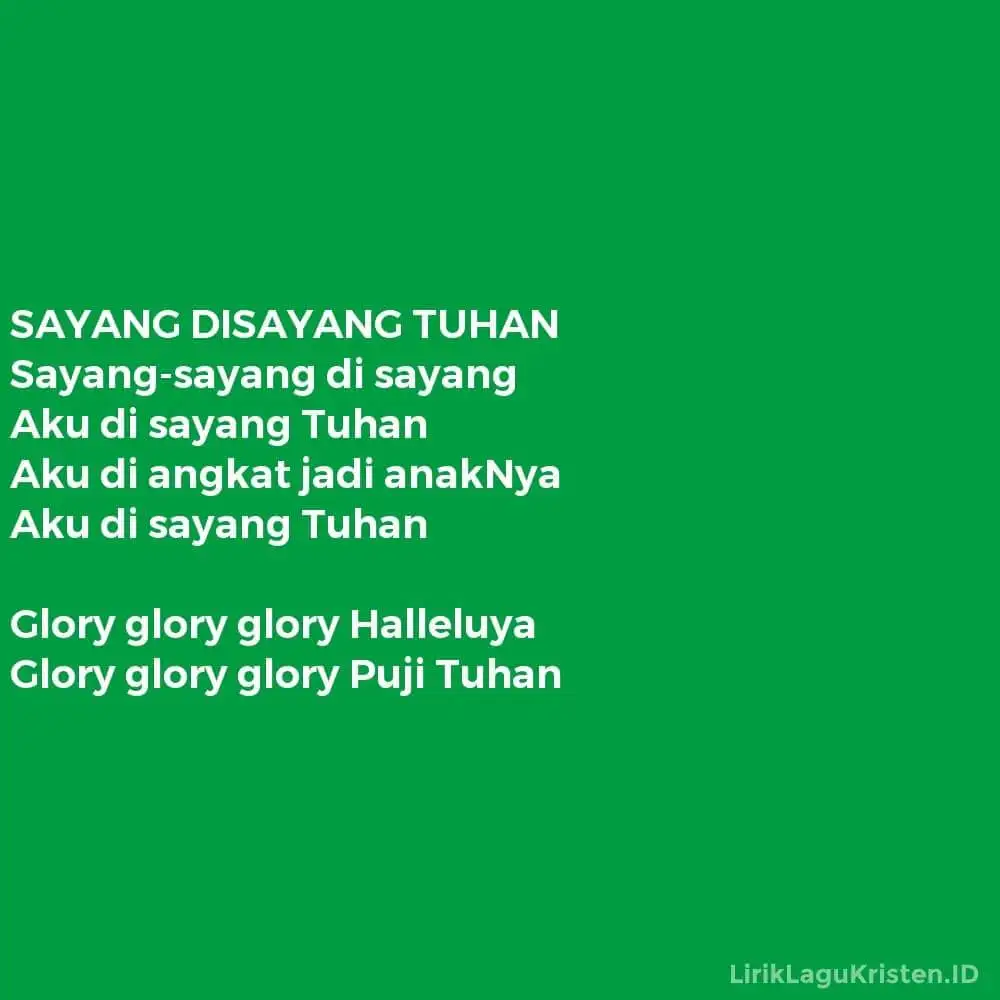 SAYANG DISAYANG TUHAN