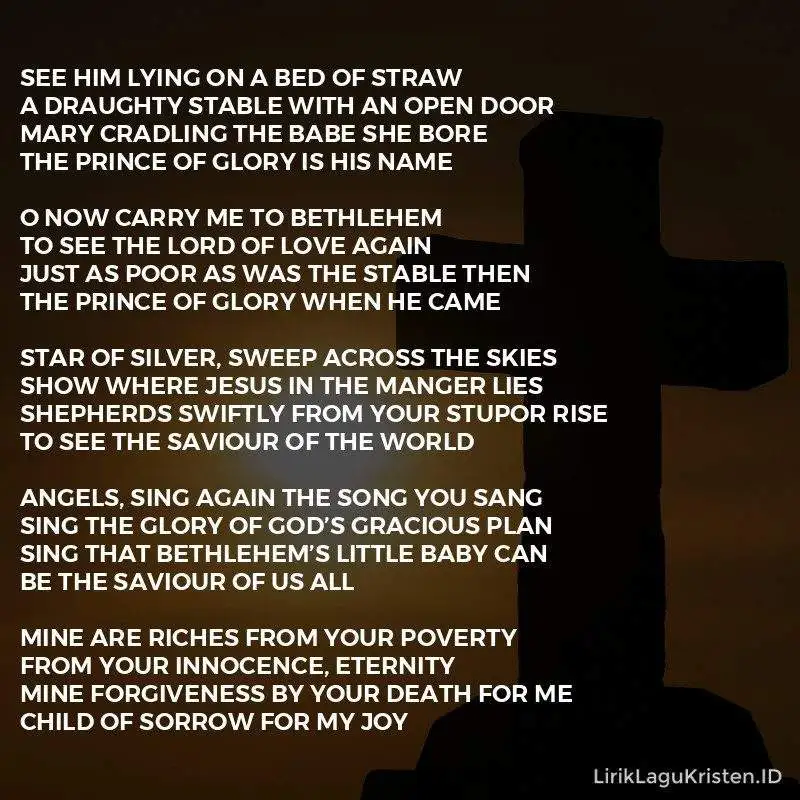 See Him Lying On A Bed Of Straw