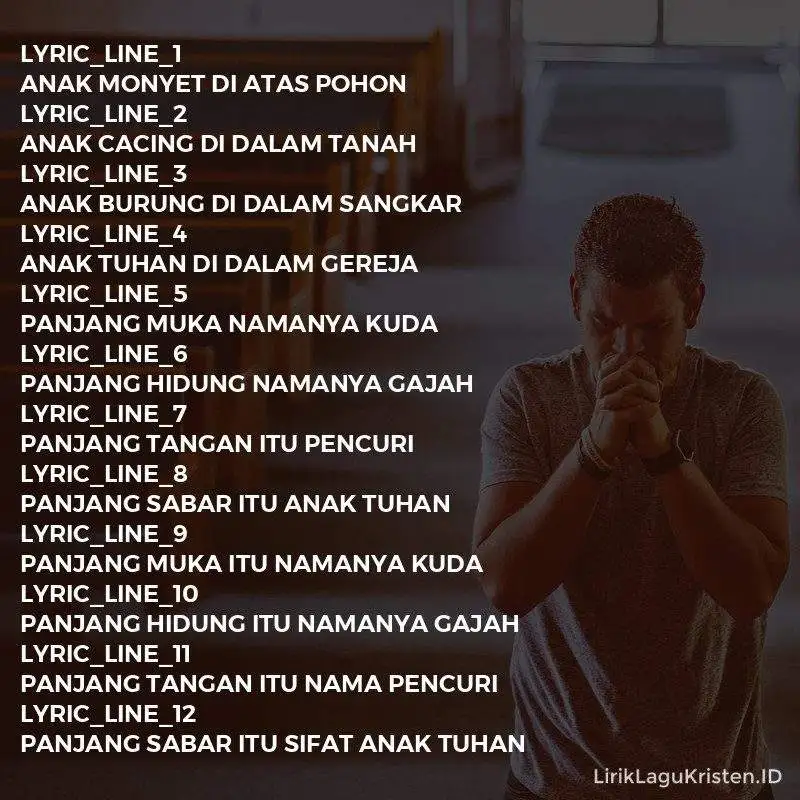 Sekolah Minggu – Anak Monyet