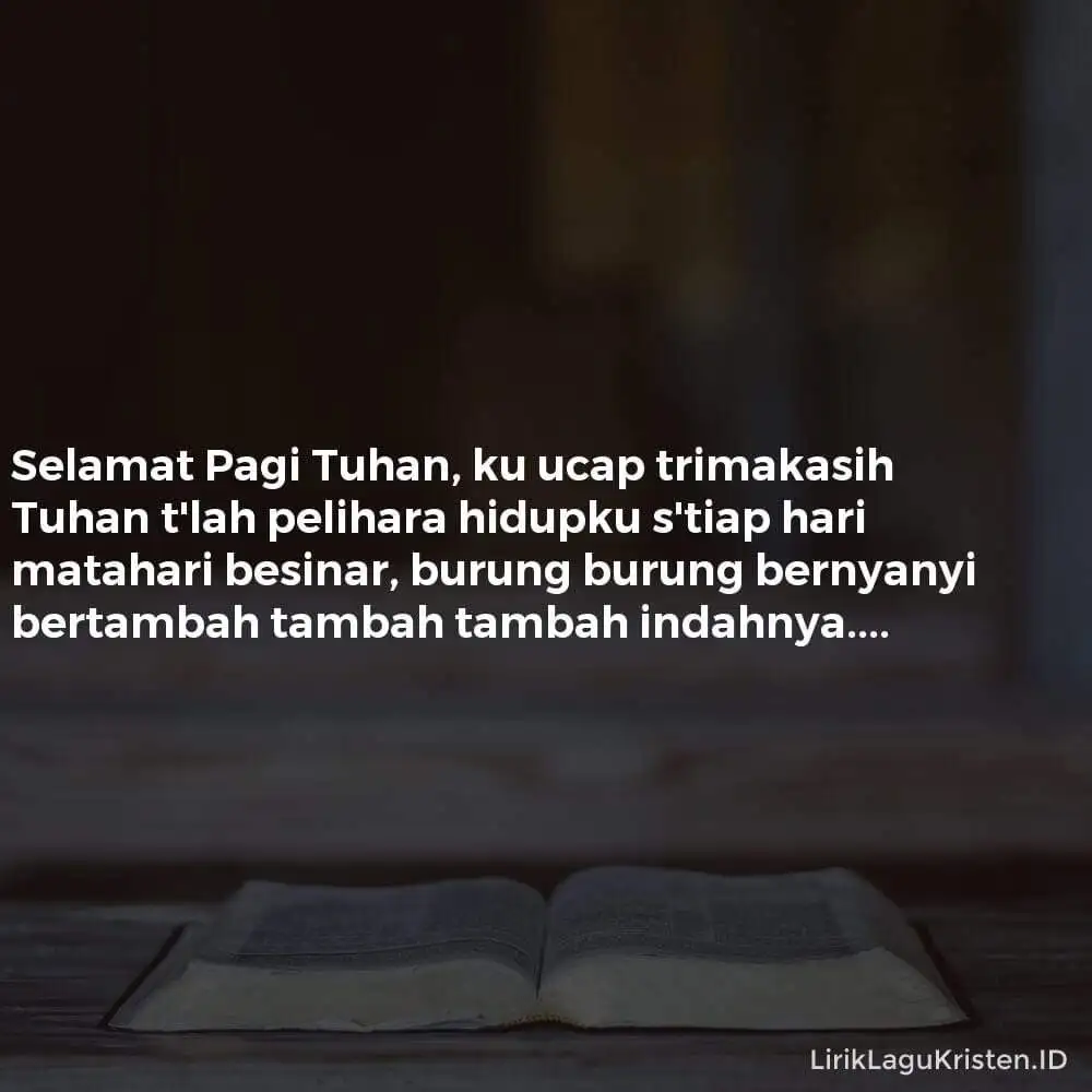 SELAMAT PAGI TUHAN