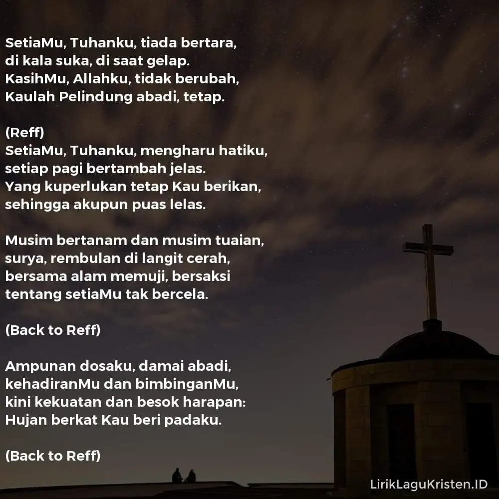 Setiamu, Tuhanku, Tiada Bertara