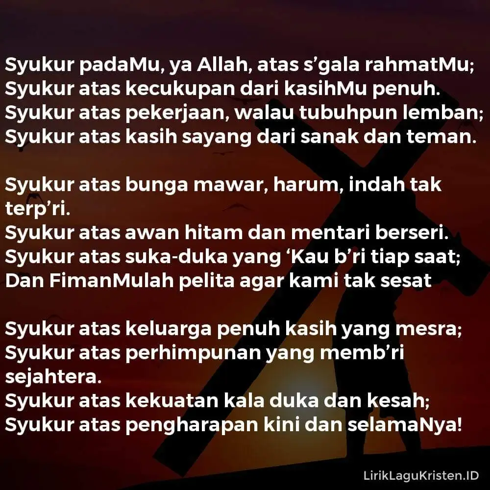 Syukur Padamu, Ya Allah
