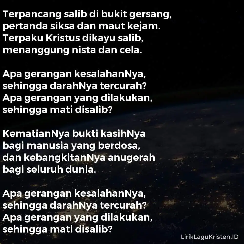 Terpancang Salib Di Bukit Gersang