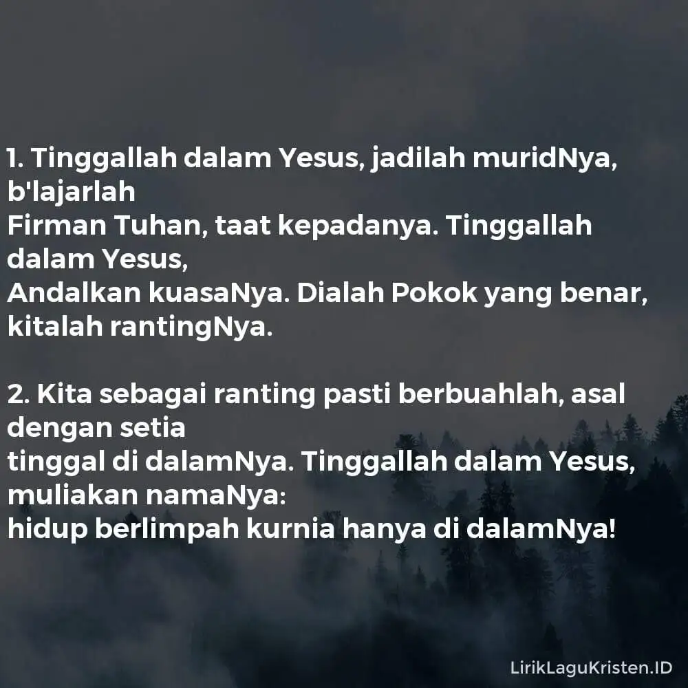 Tinggallah Dalam Yesus