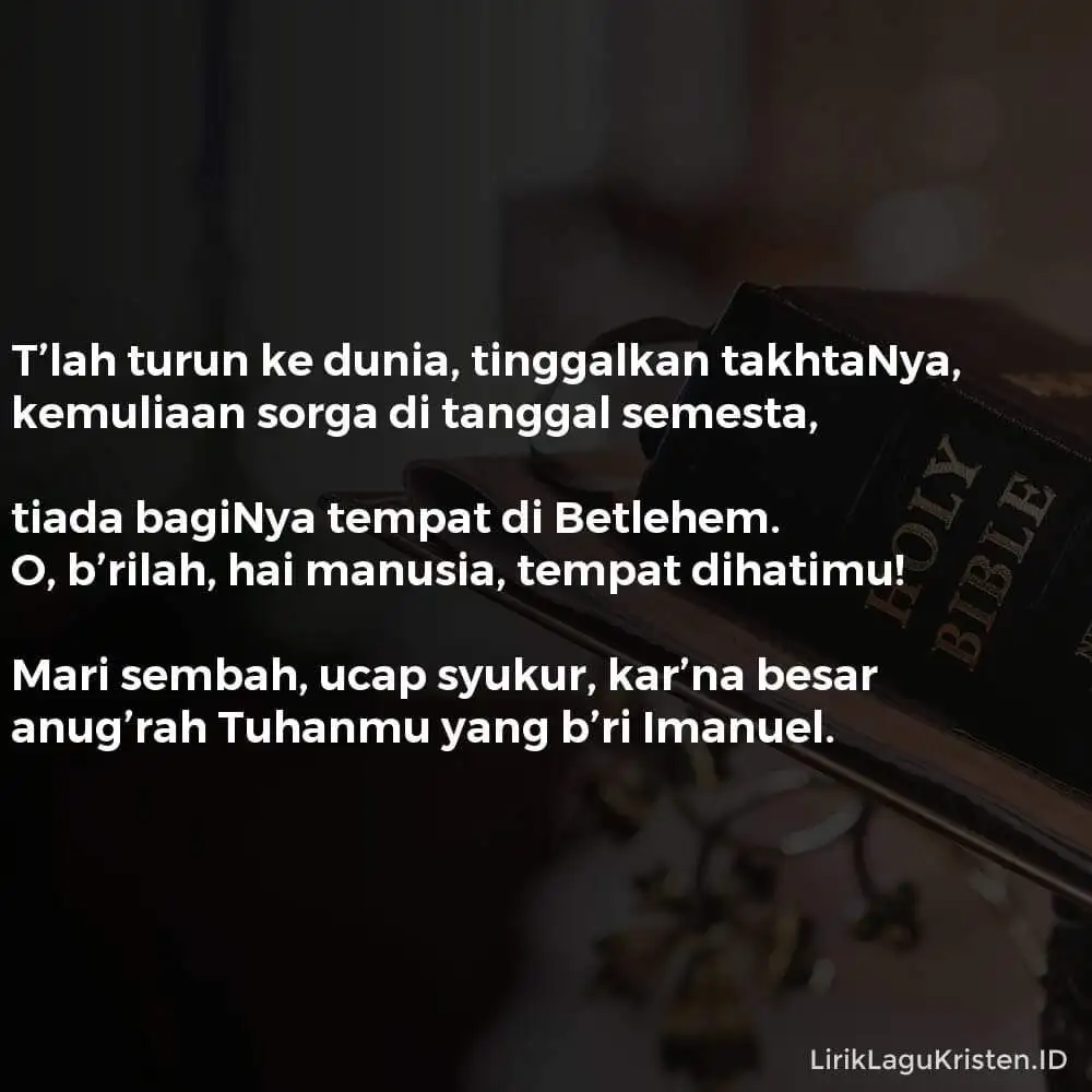 T’lah Turun Ke Dunia