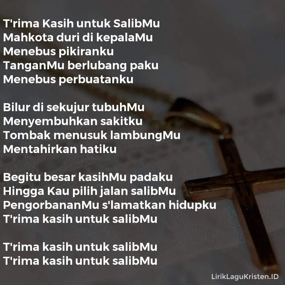 T’rima Kasih untuk SalibMu