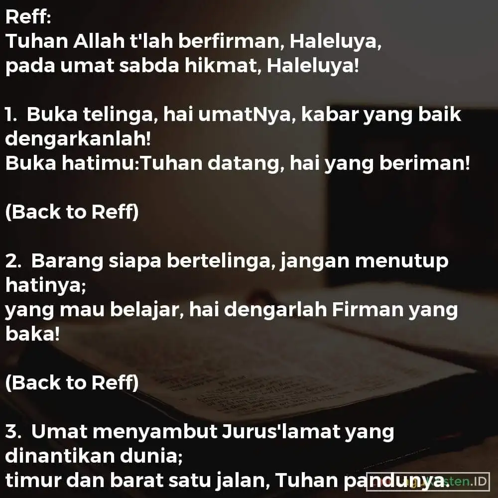 Tuhan Allah T’lah Berfirman