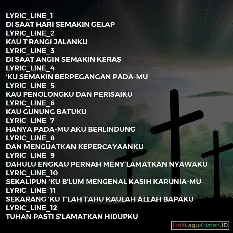 Tuhan Pasti Selamatkan Hidupku