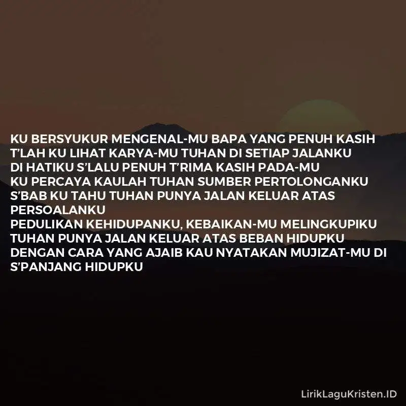 Tuhan Punya Jalan Keluar