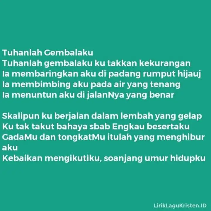 Tuhanlah Gembalaku