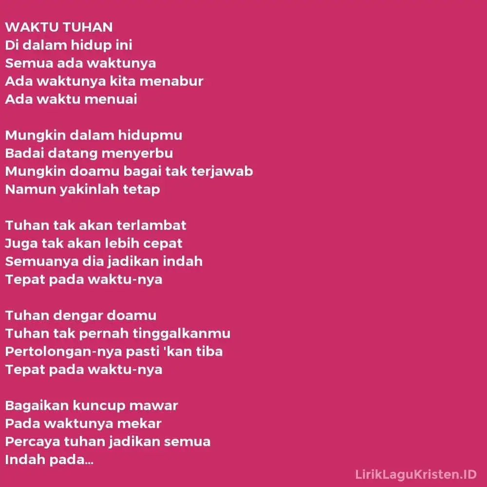 WAKTU TUHAN
