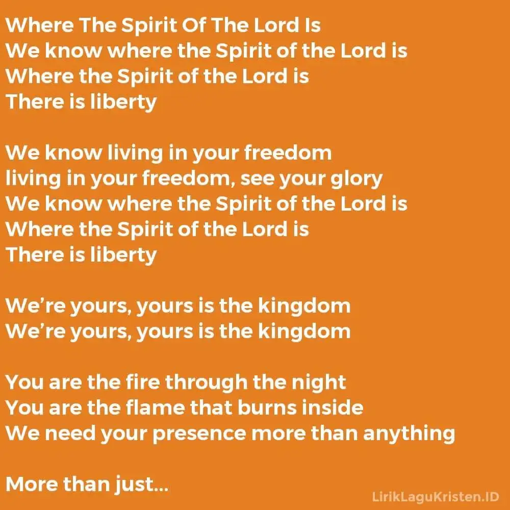 Where The Spirit Of The Lord Is