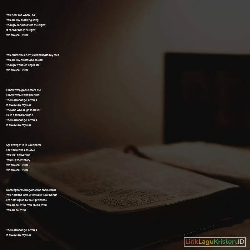 Whom Shall I Fear (God Of Angel Armies)