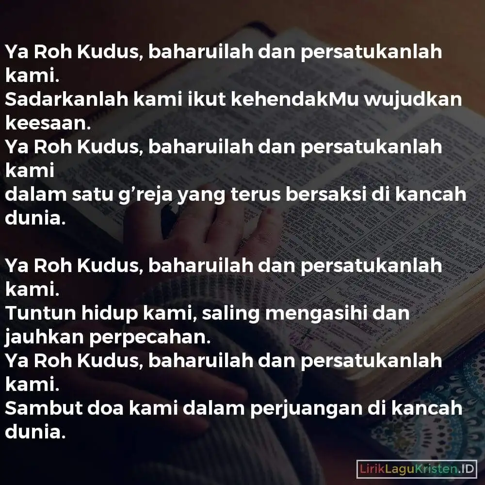 Ya Roh Kudus, Baharuilah