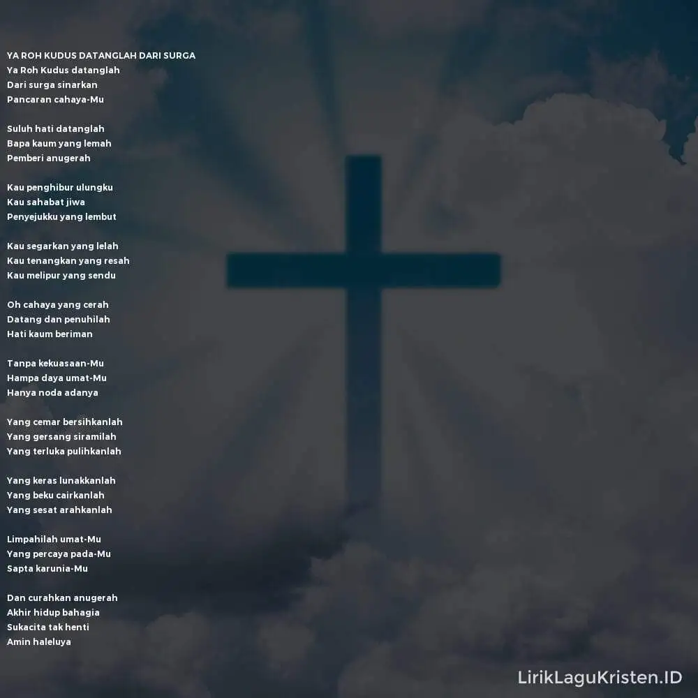 YA ROH KUDUS DATANGLAH DARI SURGA