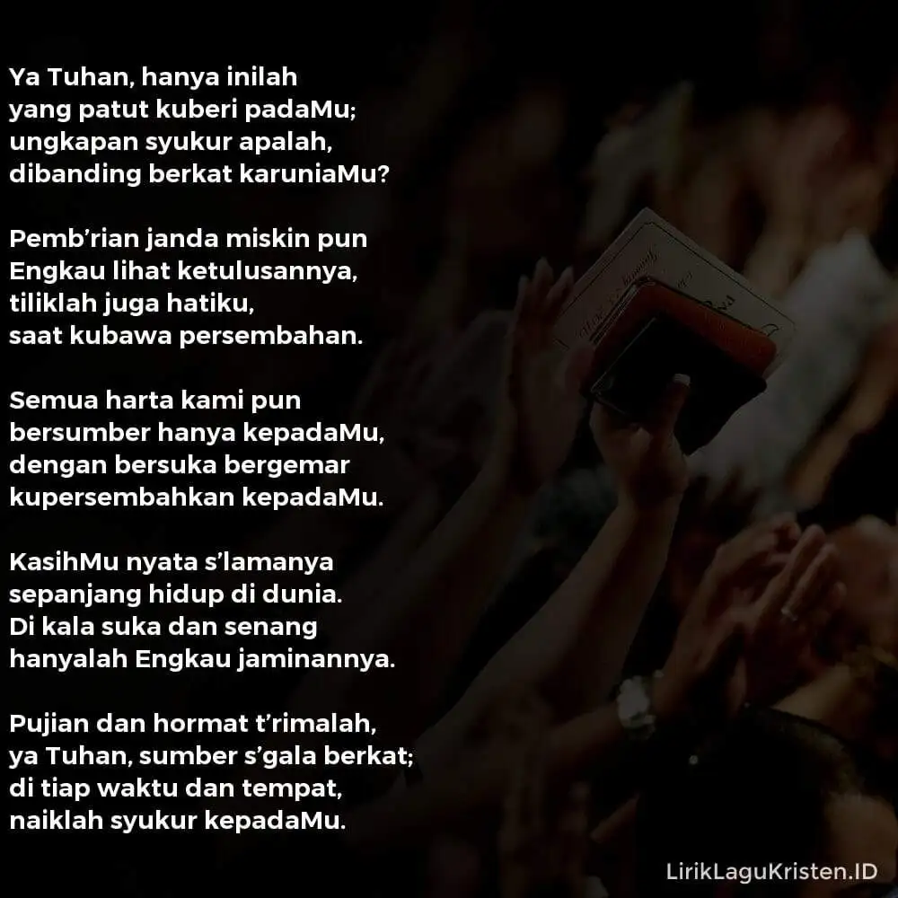 Ya Tuhan, Hanya Inilah