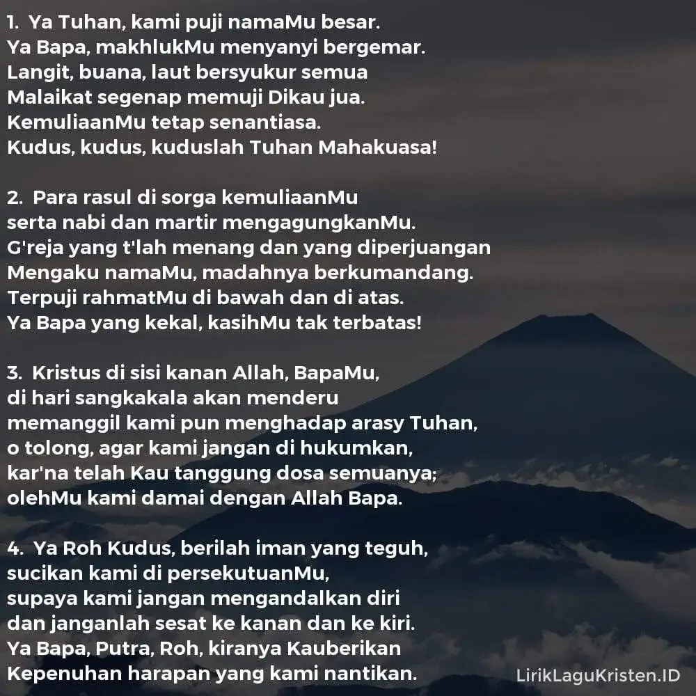 Ya Tuhan, Kami Puji NamaMu Besar