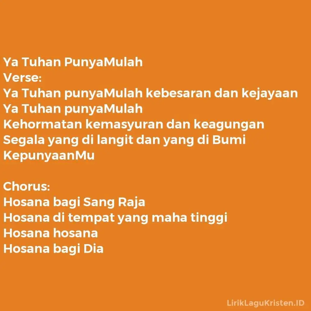 Ya Tuhan PunyaMulah