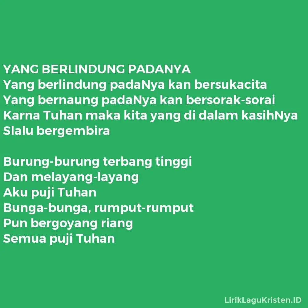 YANG BERLINDUNG PADANYA