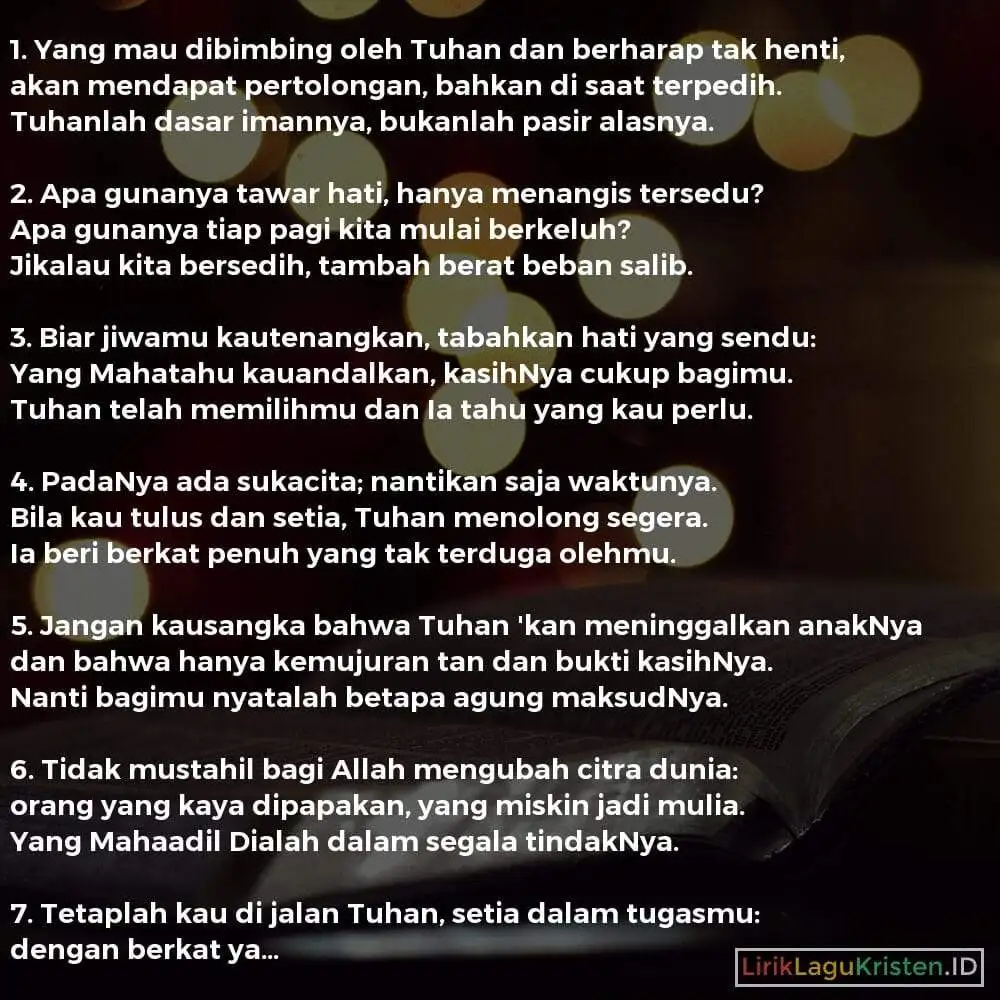 Yang Mau Dibimbing Oleh Tuhan