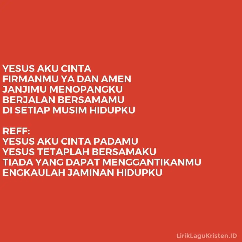 YESUS AKU CINTA