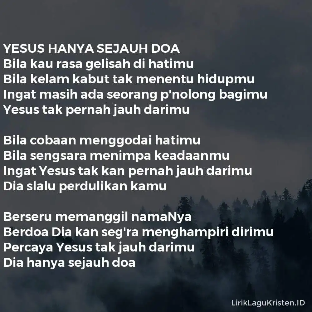 YESUS HANYA SEJAUH DOA