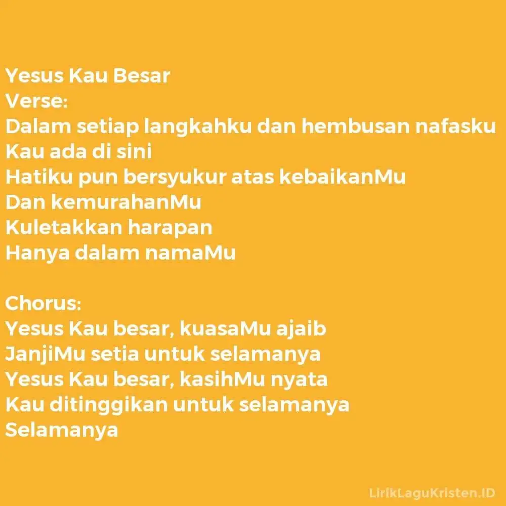 Yesus Kau Besar