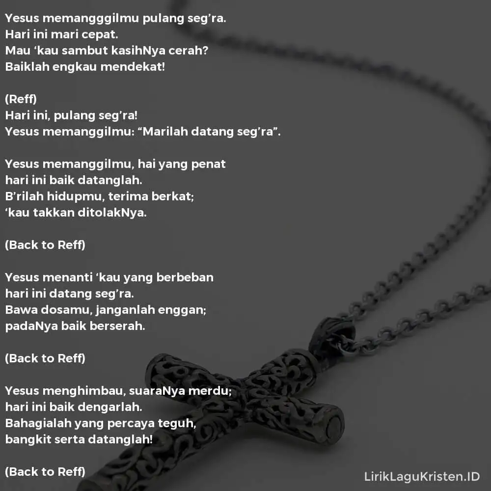 Yesus Memanggilmu Pulang Seg’ra