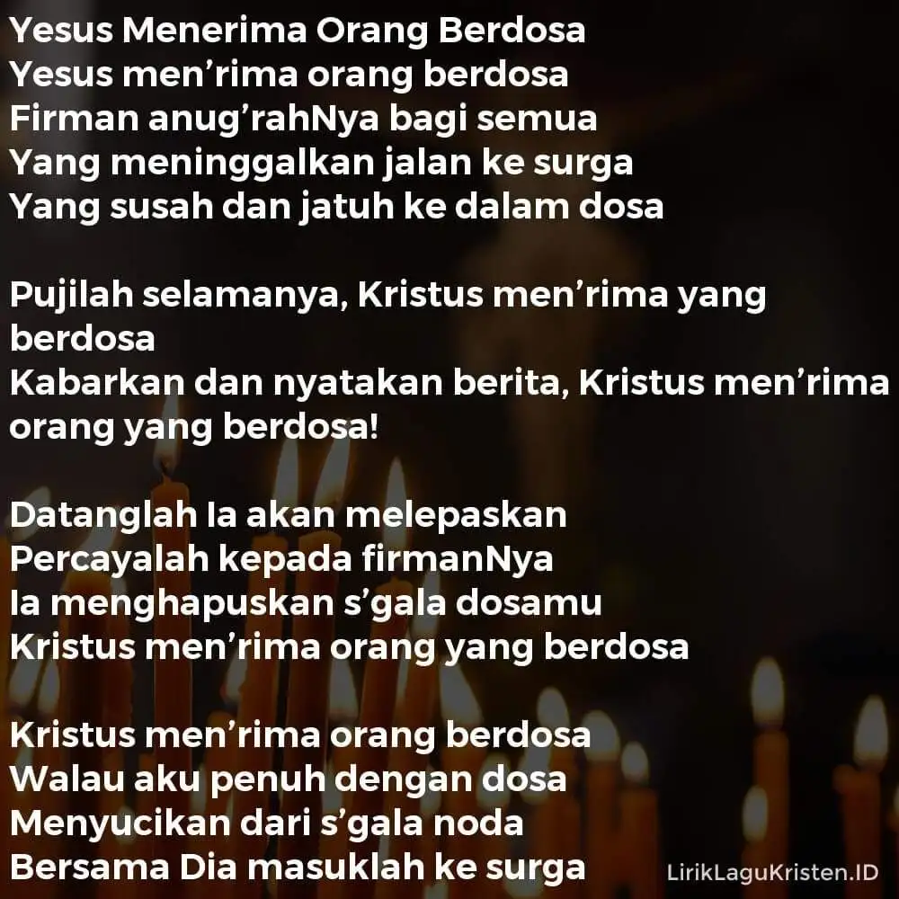 Yesus Menerima Orang Berdosa