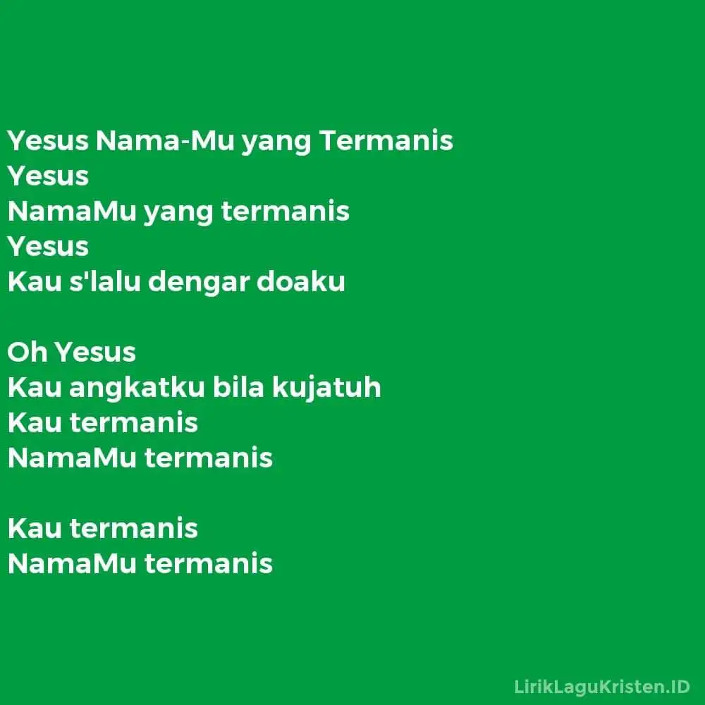 Yesus Nama-Mu yang Termanis