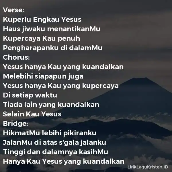 Yesus Yang Kuandalkan