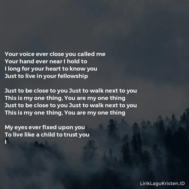 You Are My One Thing