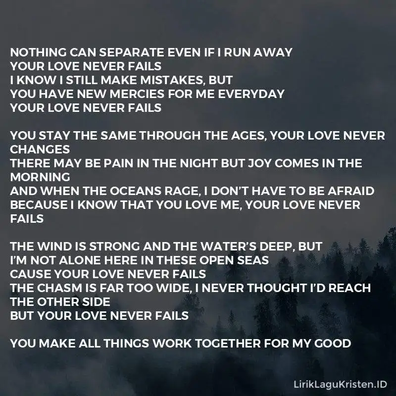 Your Love Never Fails